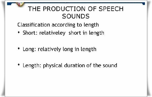 length of sound production