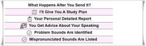 what happens after you send the pronunciation evaluation