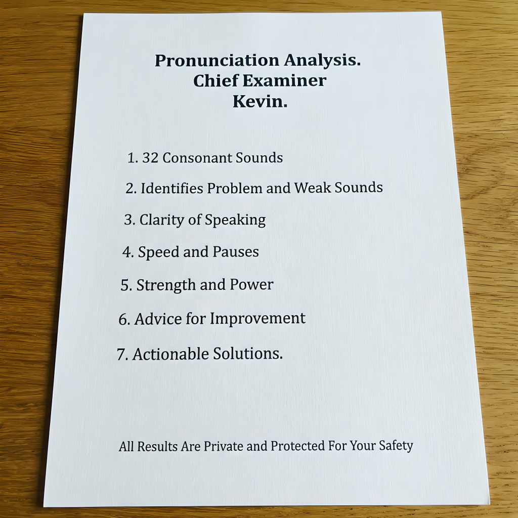 pronunciation analysis features and inclusions