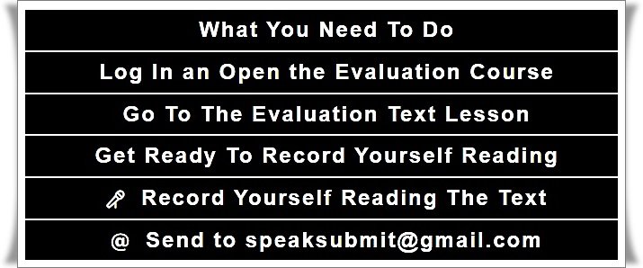 what you need to do for the pronunciation evaluation