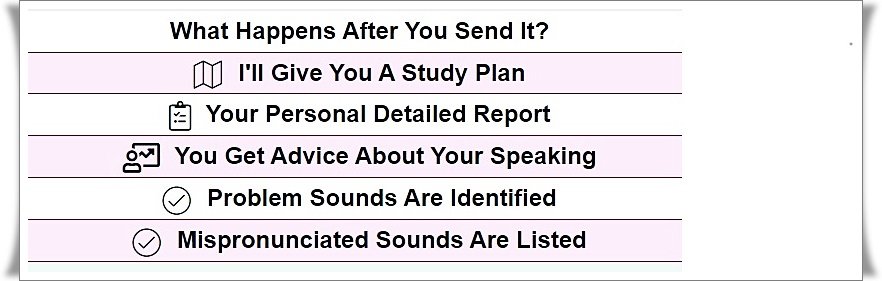 what happens after you send the pronunciation evaluation